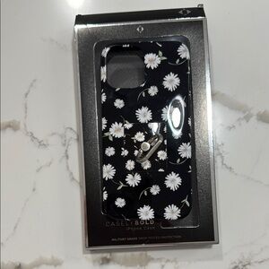 Elegant Black Floral Smartphone Case with Cutouts 12Pro